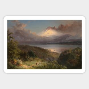 View of Cotopaxi by Frederic Edwin Church Sticker